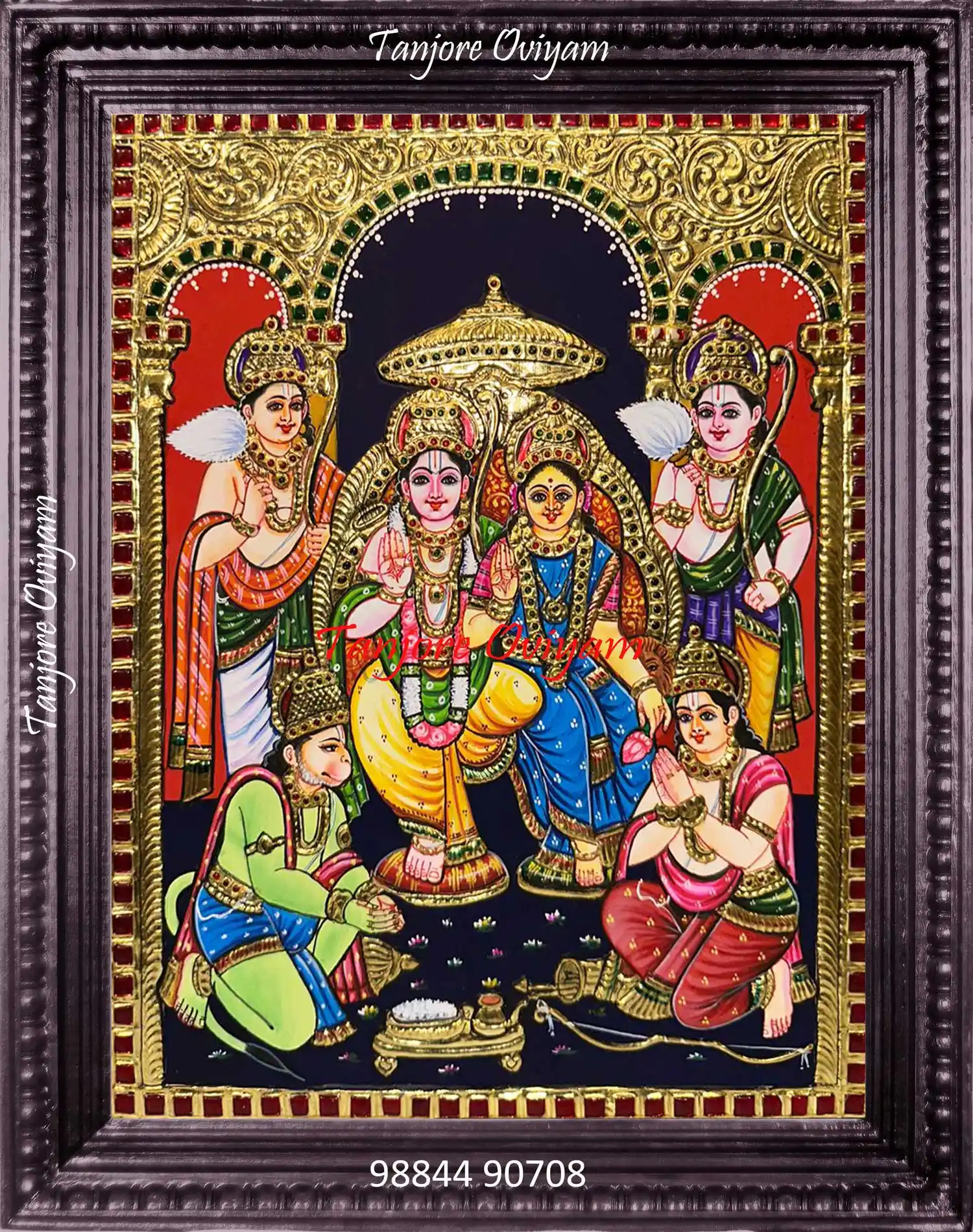Tanjore Painting Ramar Pattabhishekam